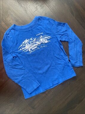 Old Navy Royal Blue Long-Sleeve 'Adventure' Graphic Tee